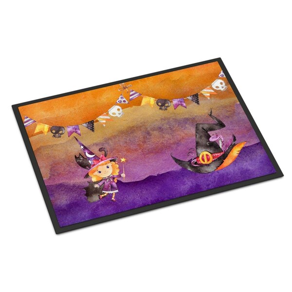 Carolines Treasures 24 x 36 in. Halloween Little Witch Party Indoor or Outdoor Mat BB7462JMAT - main